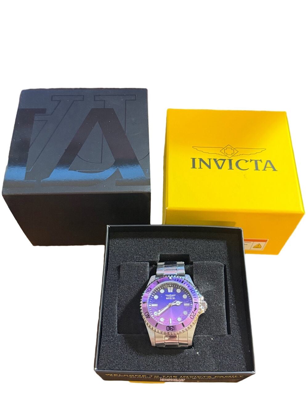 Invicta Pro Diver Men's Watch 42mm Purple Dial Stainless Steel Quartz